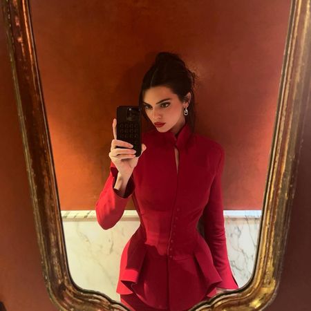 Kendall Jenner taking a selfie in Paris