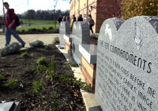 Ten Commandments outside Ohio school