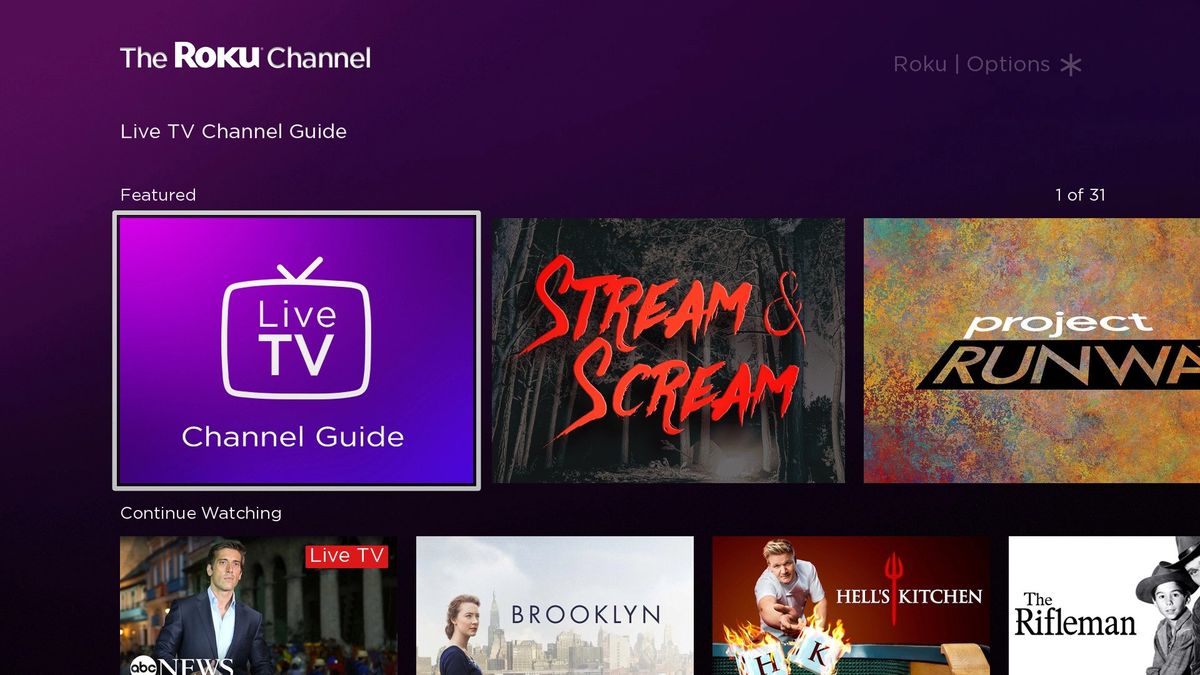 Roku Live TV Guide