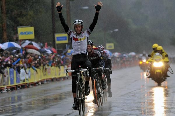 George Hincapie (High Road) takes one of the toughest stages of the 2008 Tour of California.