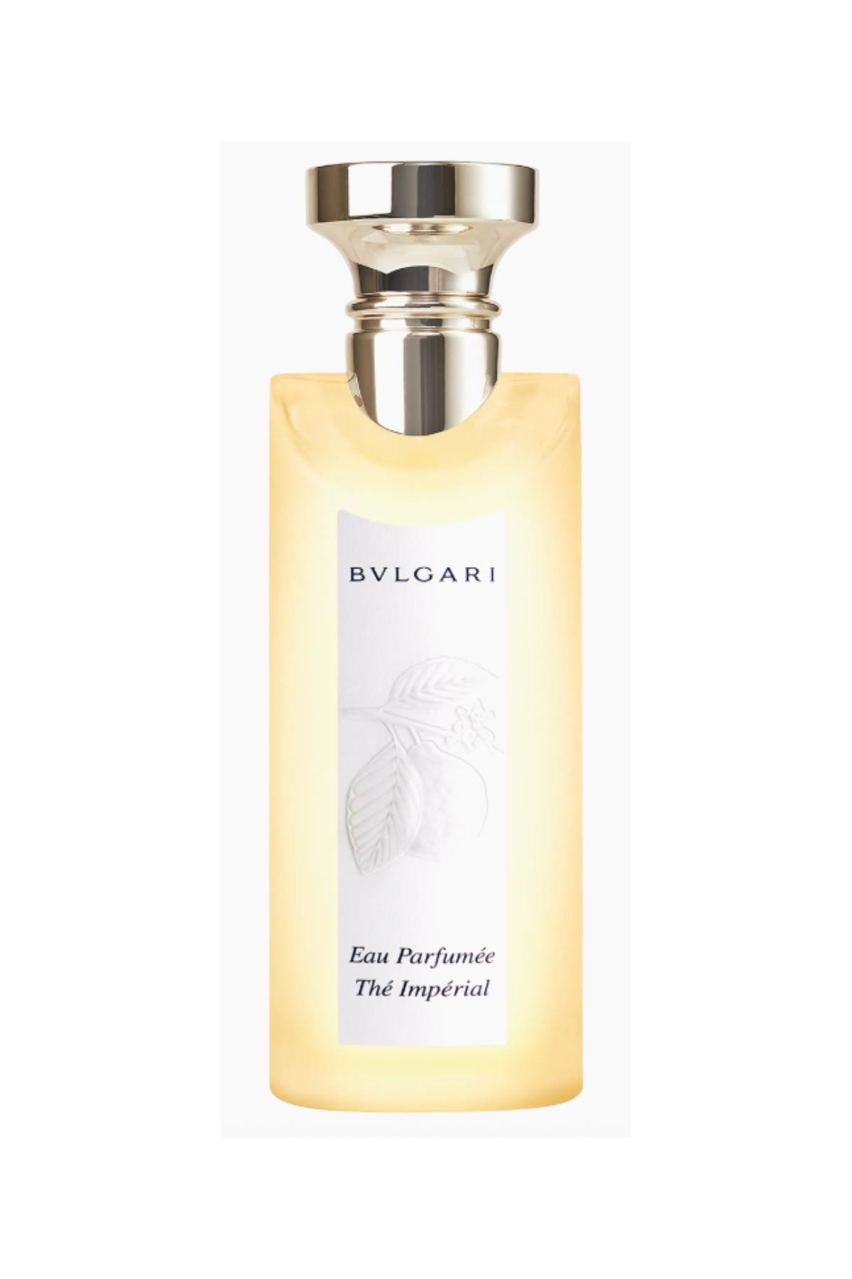 a golden glass perfume bottle
