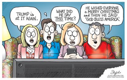 Political cartoon U.S. Donald Trump political incorrectness
