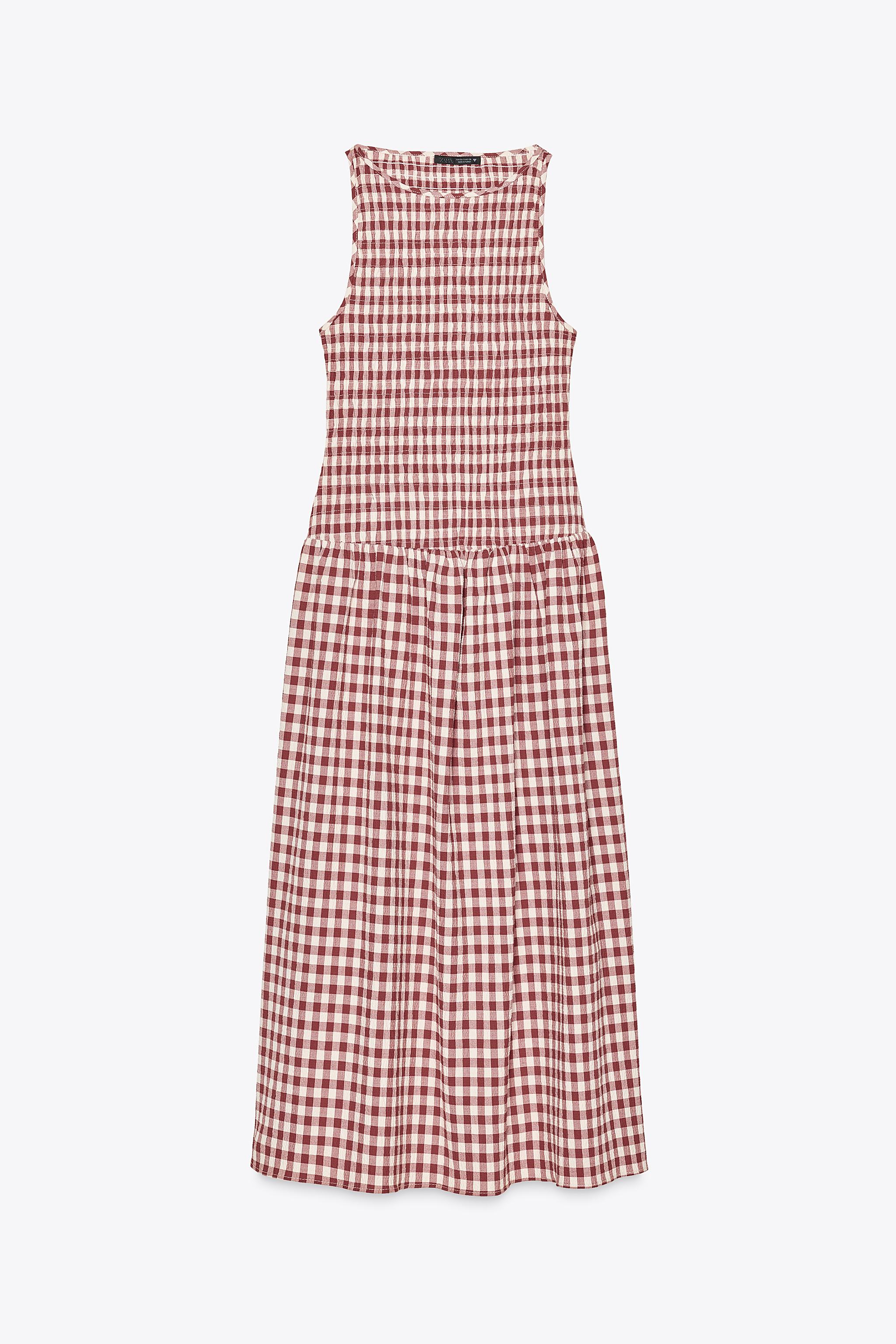 Gingham Midi Dress