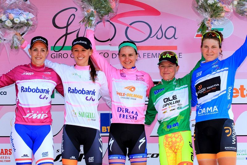 Friday' Giro Rosa podium.
