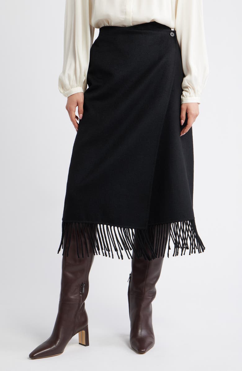 Odette Wool Blend Midi Skirt