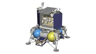 A computer model of Russia's Luna-27 moon lander.