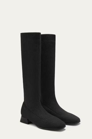 Tara Pro Square-Toe Water Repellent Wool Knee-High Boots