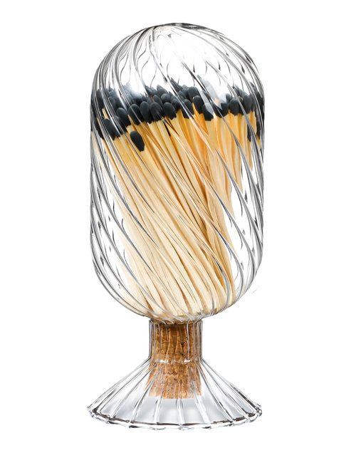 Cinnvoice Helix Shaped Glass Matches Cloche