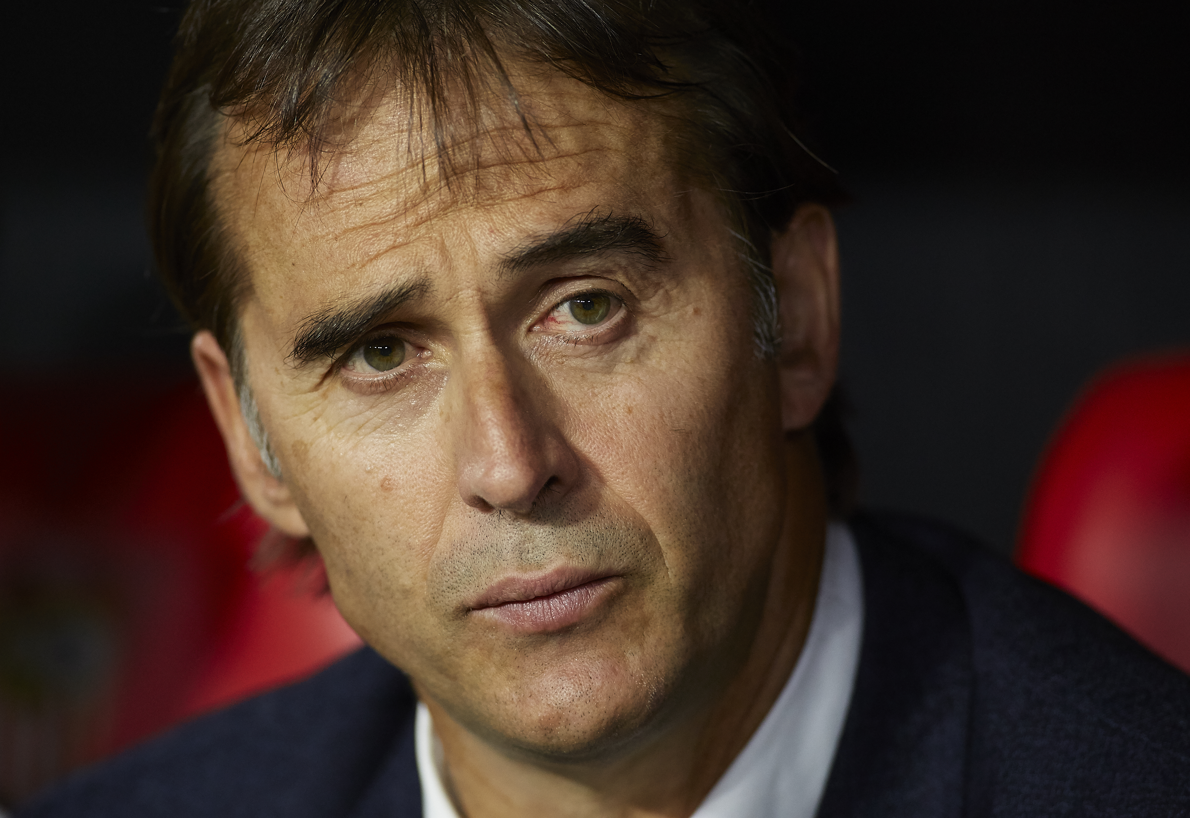 Real Madrid coach Julen Lopetegui looks on ahead of a game against Sevilla at the Sanchez Pizjuan in September 2018.