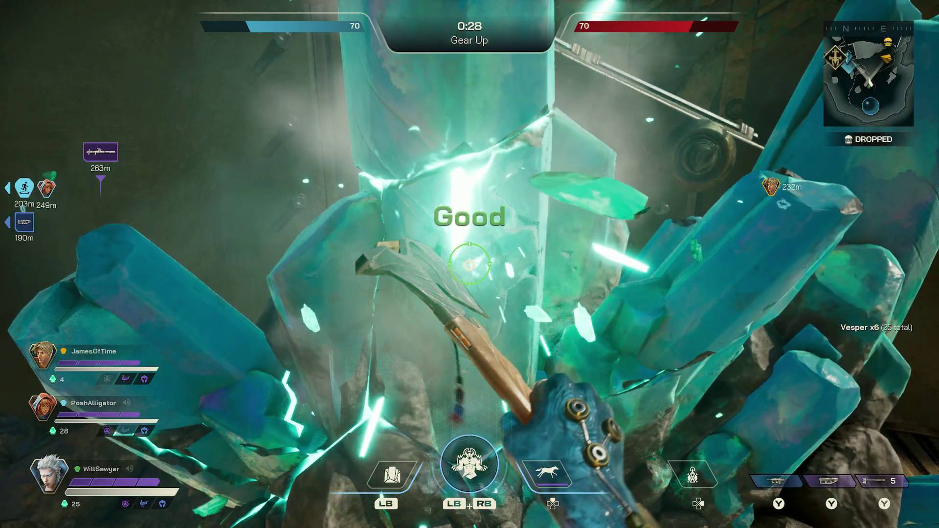 Highguard Vesper mining minigame with axe