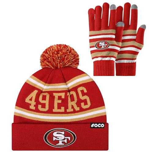 San Francisco 49ers Stretch Gloves & Cap