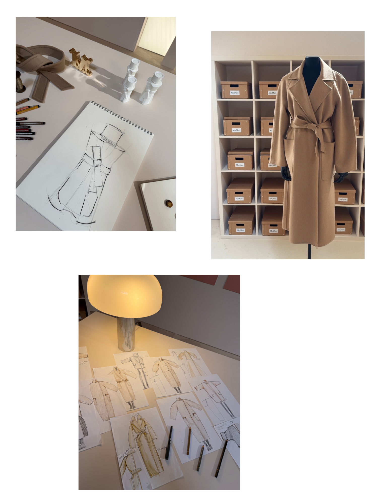 Collage of Jamie Chevron's trip to Rome with Max Mara.