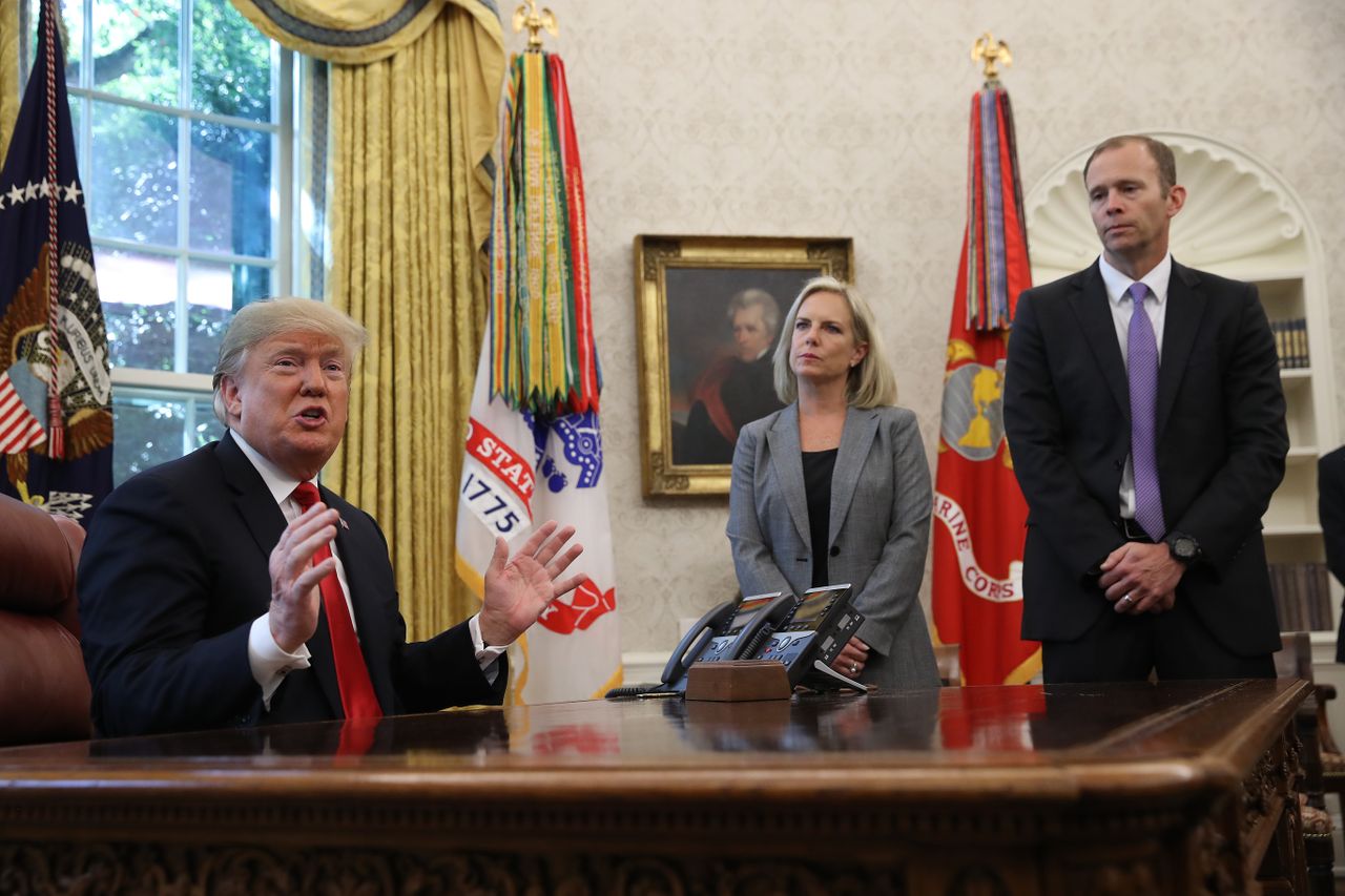 President Trump discusses Hurricane Michael with the Homeland Security Secretary and FEMA Administrator. 