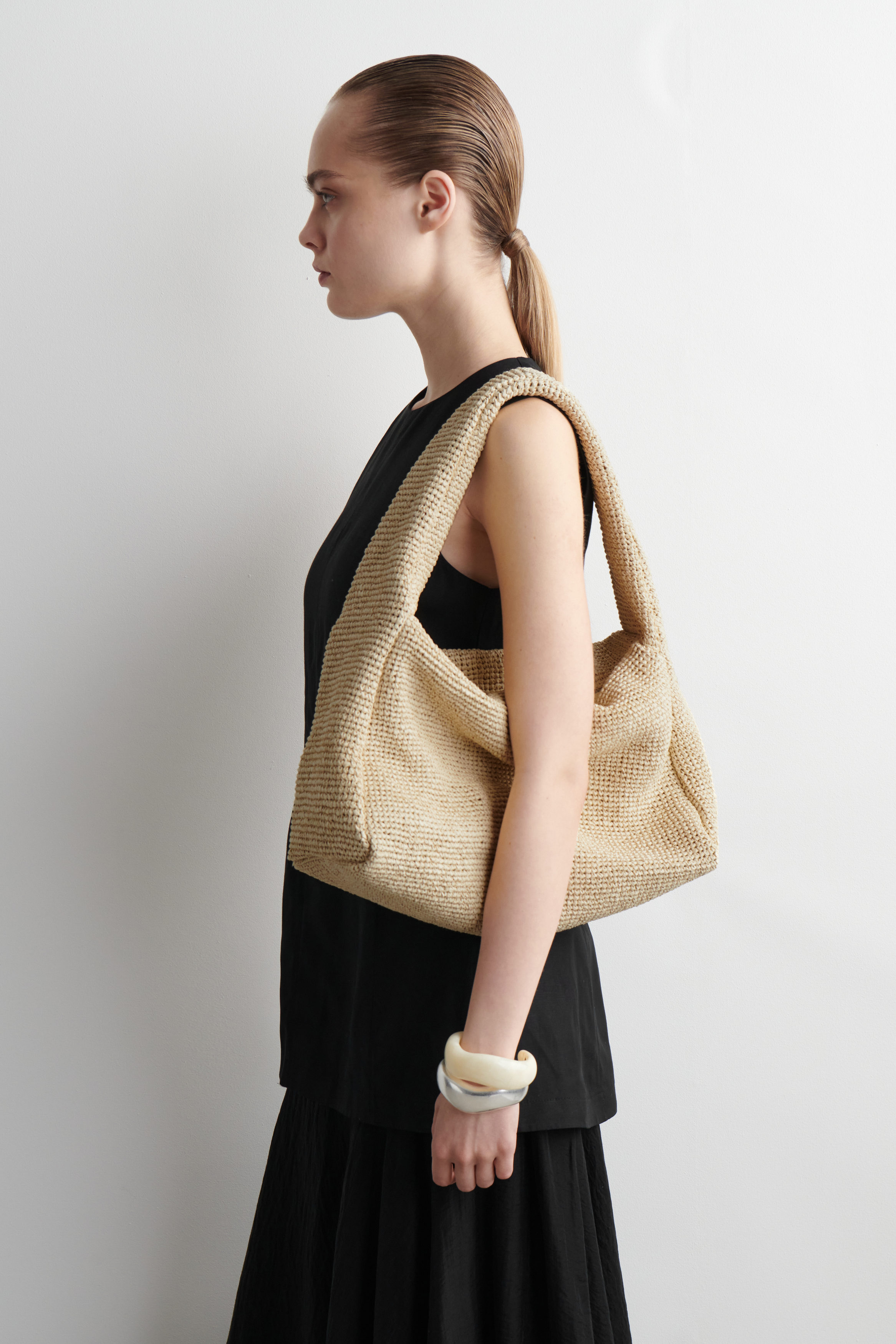 Slouchy Tote Bag - Raffia