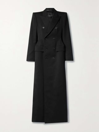 Hourglass Double-Breasted Wool-Twill Coat