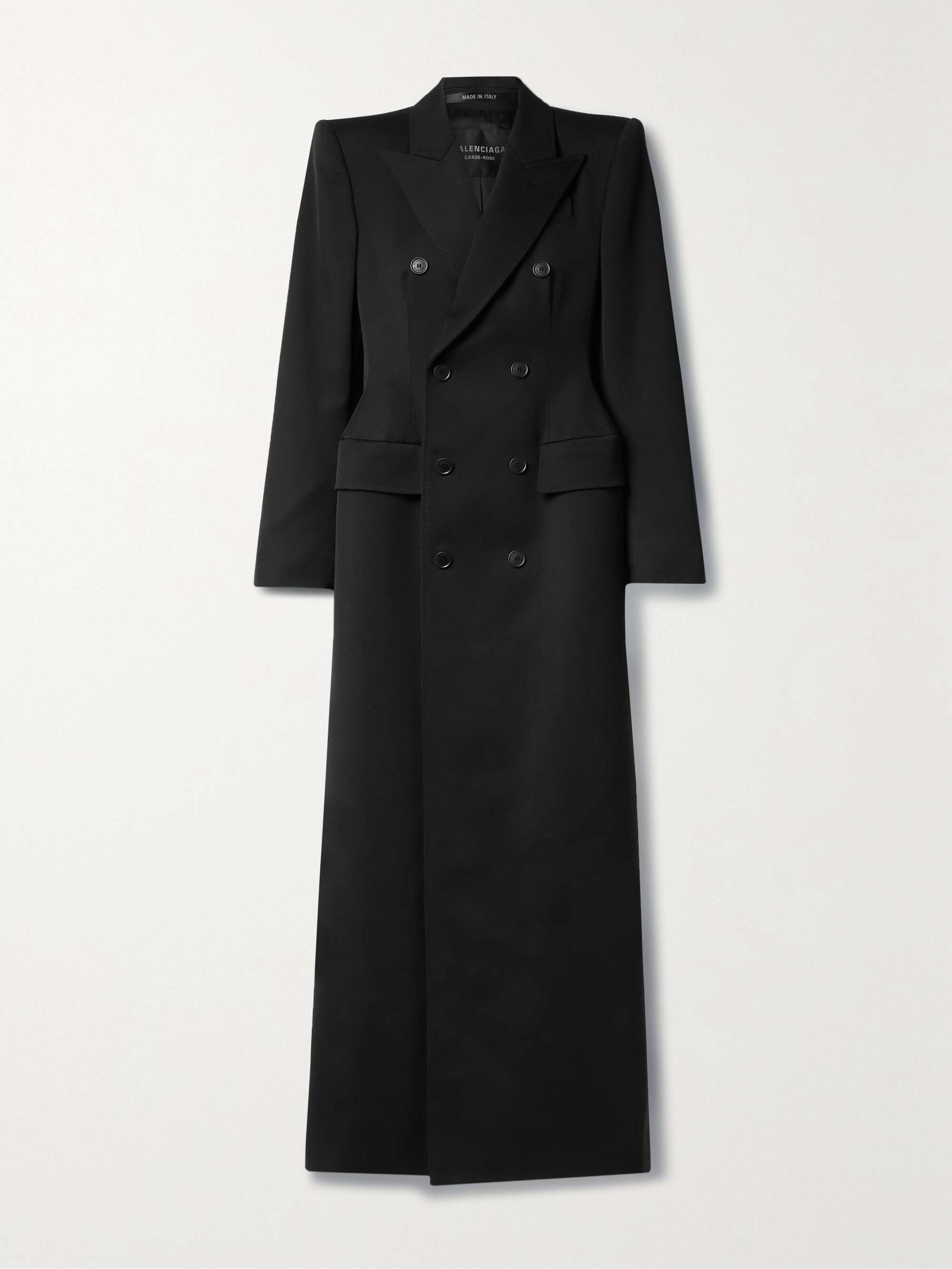 Hourglass Double-Breasted Wool-Twill Coat