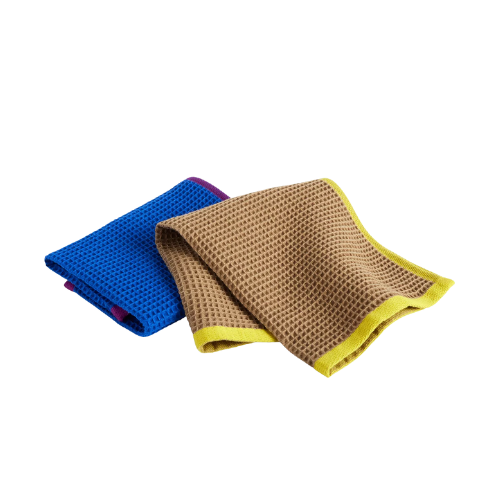HAY, Canteen Waffle-Texture Cotton Dish Cloths Pack of Two
