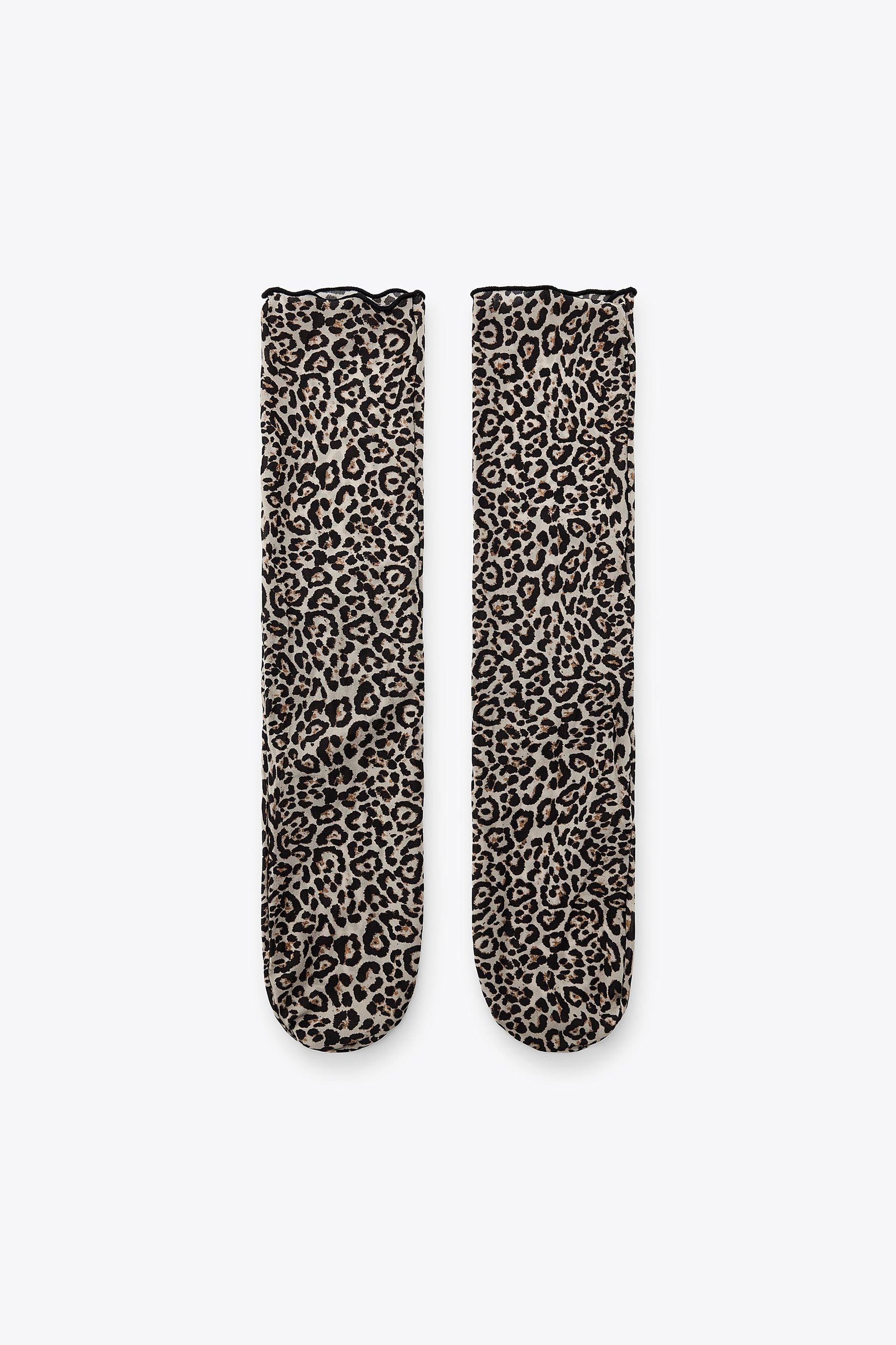 Animal Print Mid-Calf Socks