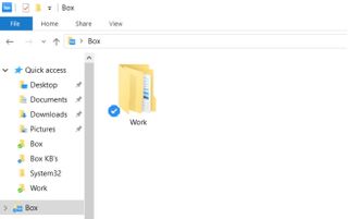 Box's Box Drive folder displayed in a Windows Explorer tab