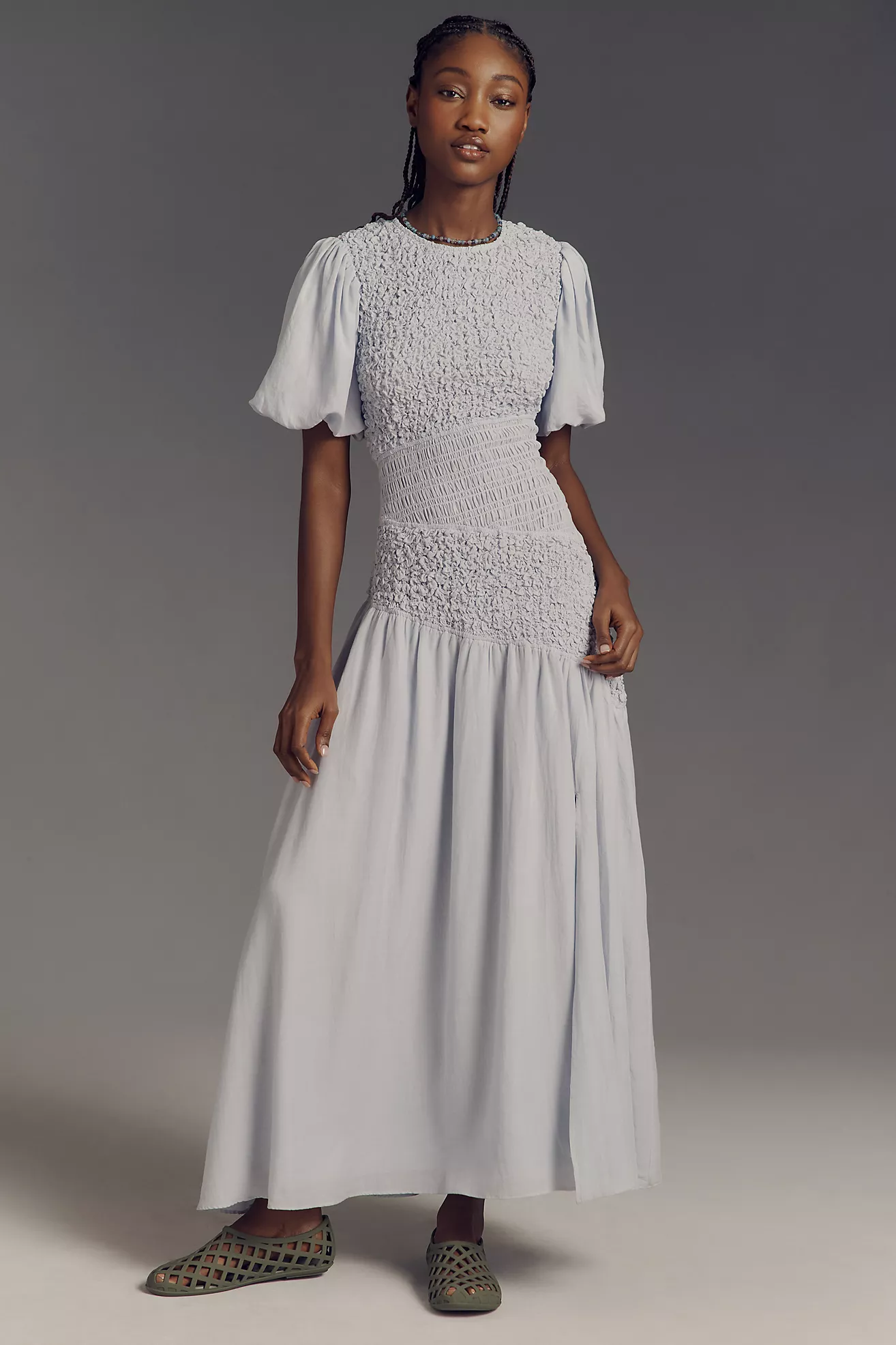 Astr the Label Theoni Short-Sleeve Maxi Dress