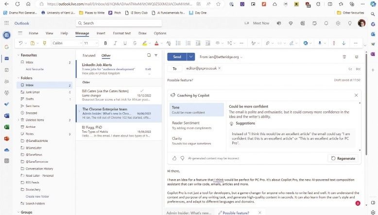 Copilot Pro for Outlook review
