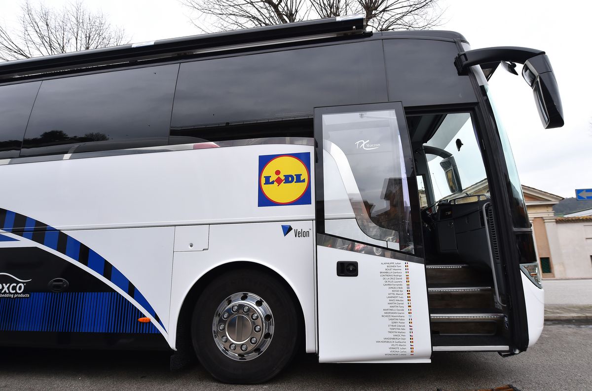 The Etixx-Quickstep team bus