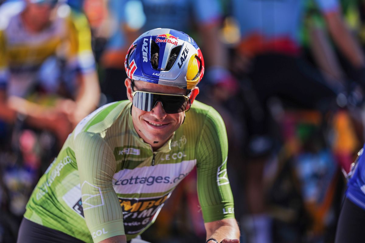 Picture by Alex Whitehead/SWpix.com - 03/09/2023 - Cycling - 2023 Tour of Britain - Stage 3: Google to Beverley (154.7km) - Wout van Aert of Team Jumbo Visma before the start of Stage 3 of the 2023 Tour of Britain in Goole