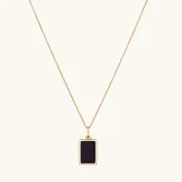 Onyx Rectangle Locket Necklace: was $198 now $158.40 (save $39.60) | Mejuri