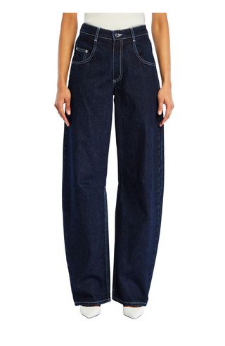 Marbel Mid Rise Barrel Jean