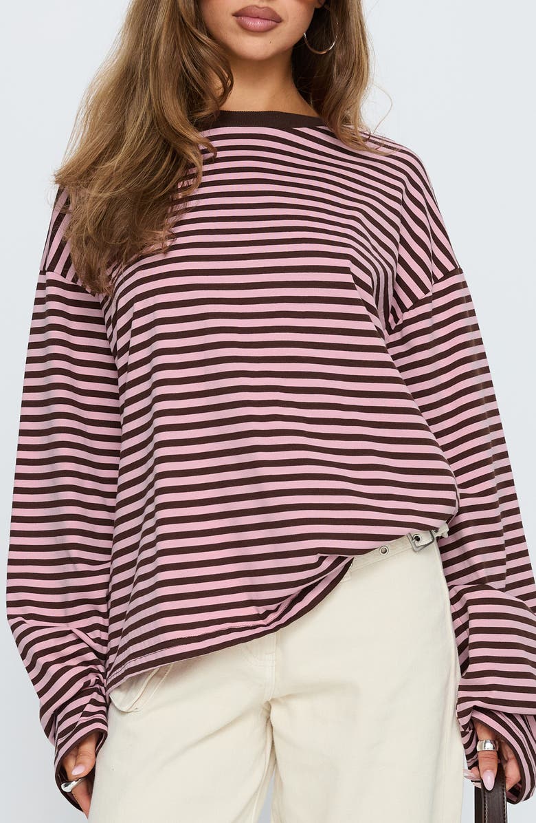Settle Down Stripe Oversize T-Shirt