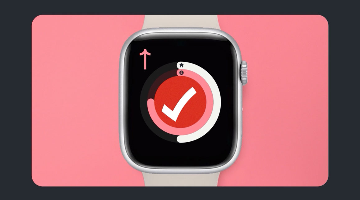 illustration of a smartwatch with a tick in it