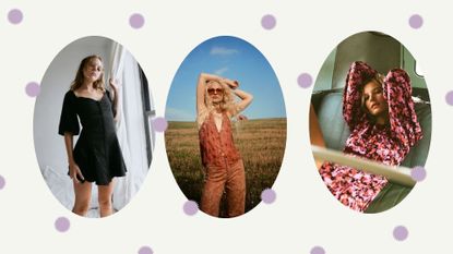 Three of the best Zara Cyber Monday deals of 2021 shown side-by-side on a polka-dot background