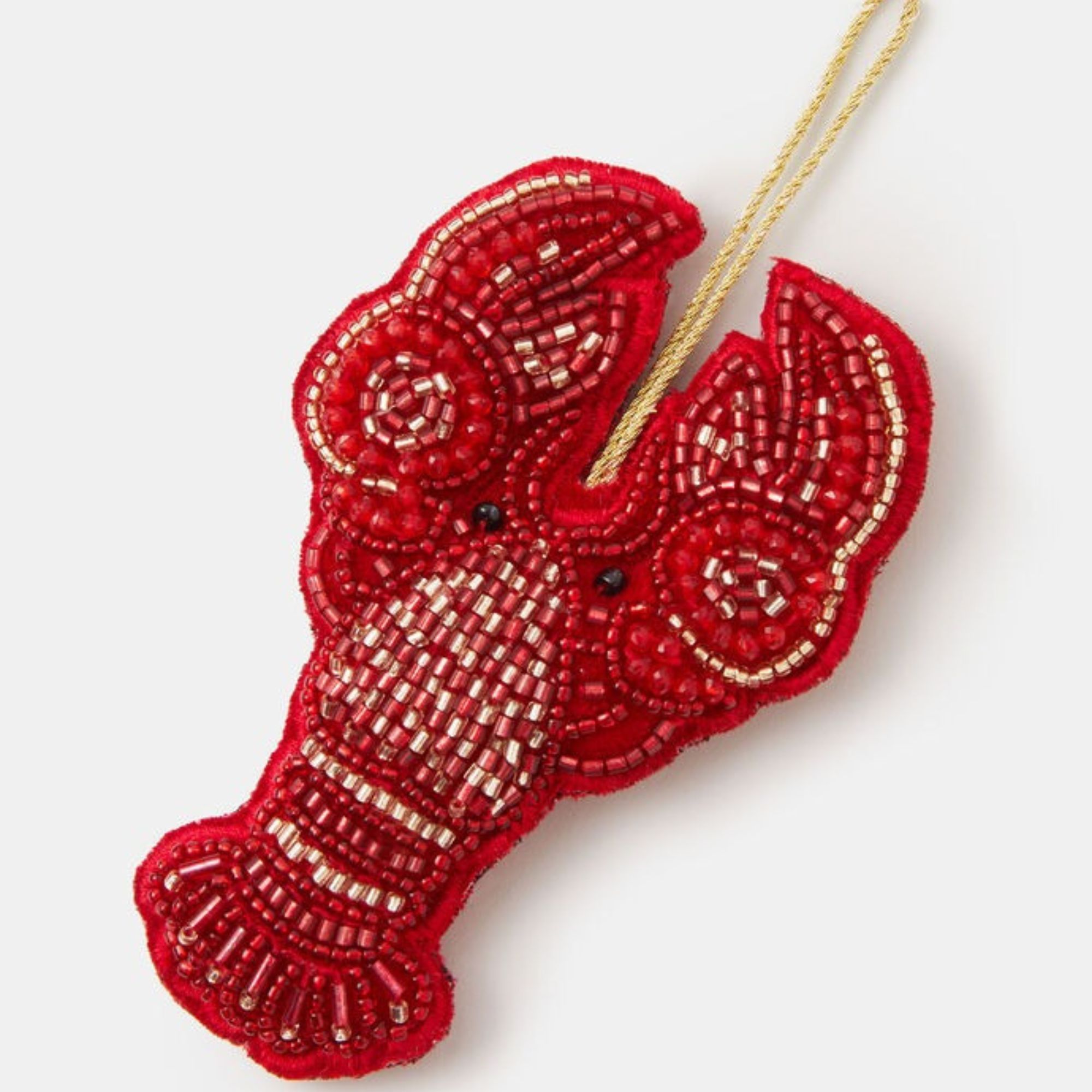 beaded lobster ornament