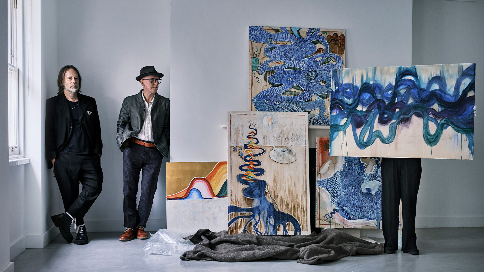 Artists Thom Yorke and Stanley Donwood Photograph by Julian Broad, courtesy of TIN MAN ART