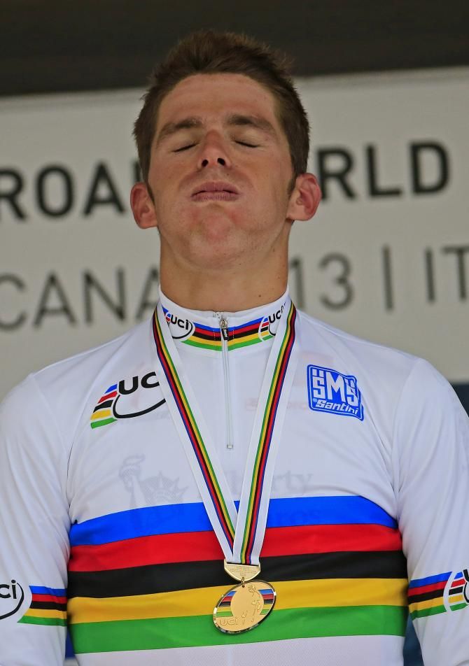 Rui Costa absorbs the reality that he's the new World Champion