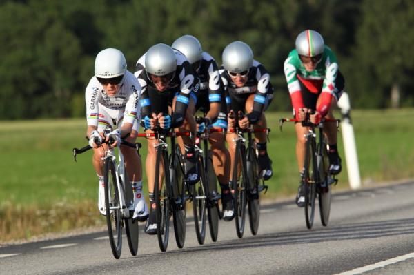 Emma Pooley leads the Garmin-Cervelo team
