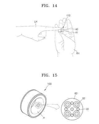A patent of the Samsung Galaxy Ring, showing its built-in health sensors.