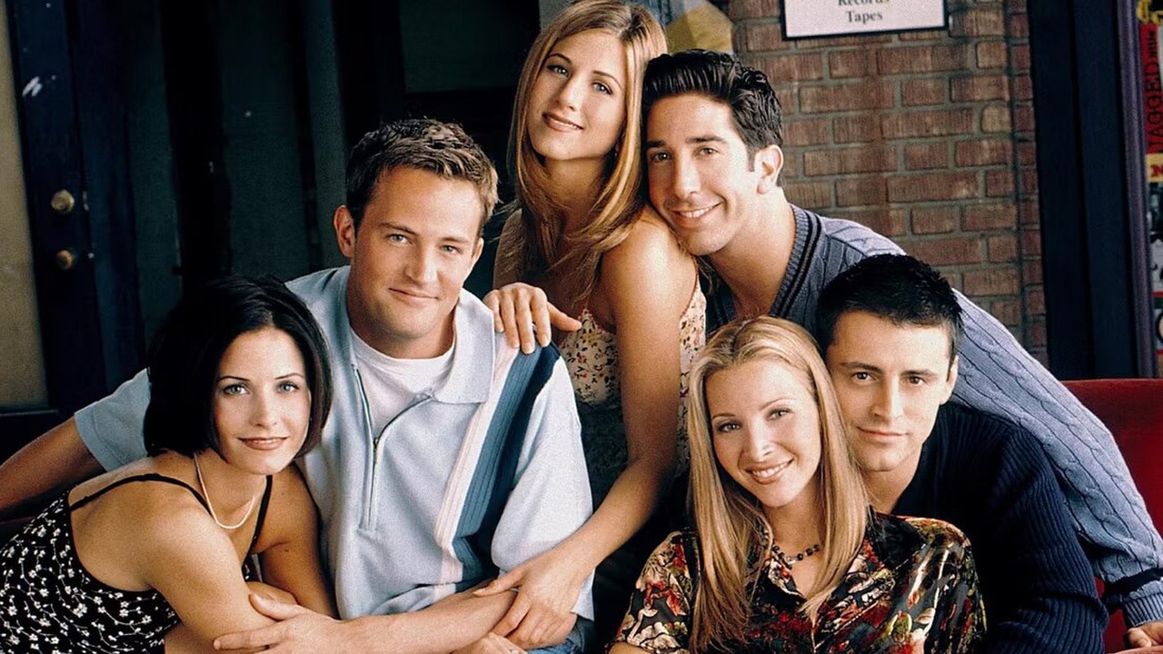 El elenco de la serie Friends en una foto promocional de la serie