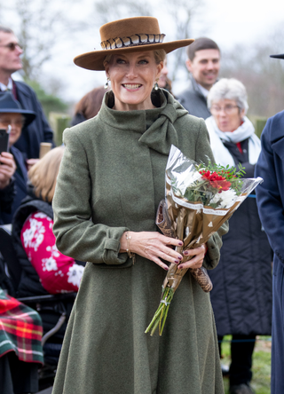 Sophie, Duchess of Edinburgh attends the Christmas Day service at St Mary Magdalene Church on December 25, 2023 in Sandringham, Norfolk