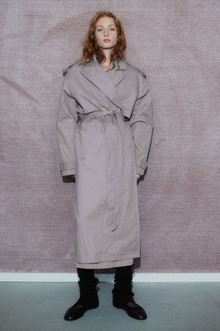 H&M gray trench coat
