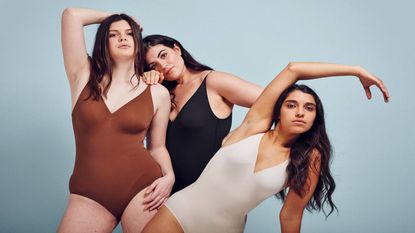 Three models wearing Heist The Outer Body shapwear 