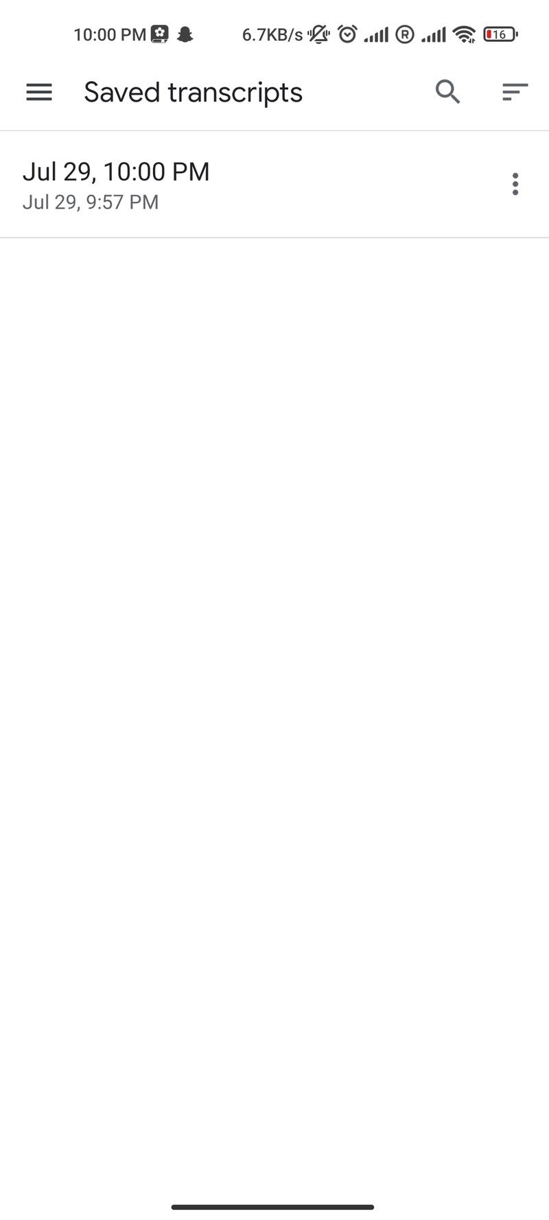 Google Translate Transcribe