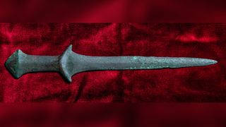 The sword was mistakenly thought to be medieval. It is now thought to come from eastern Anatolia and to be about 5000 years-old – one of the oldest swords ever found.
