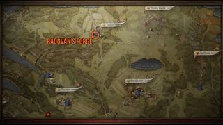 Kingdom Come Deliverance 2 gold edition gallant huntsman's kit in radovan's forge marked on the map