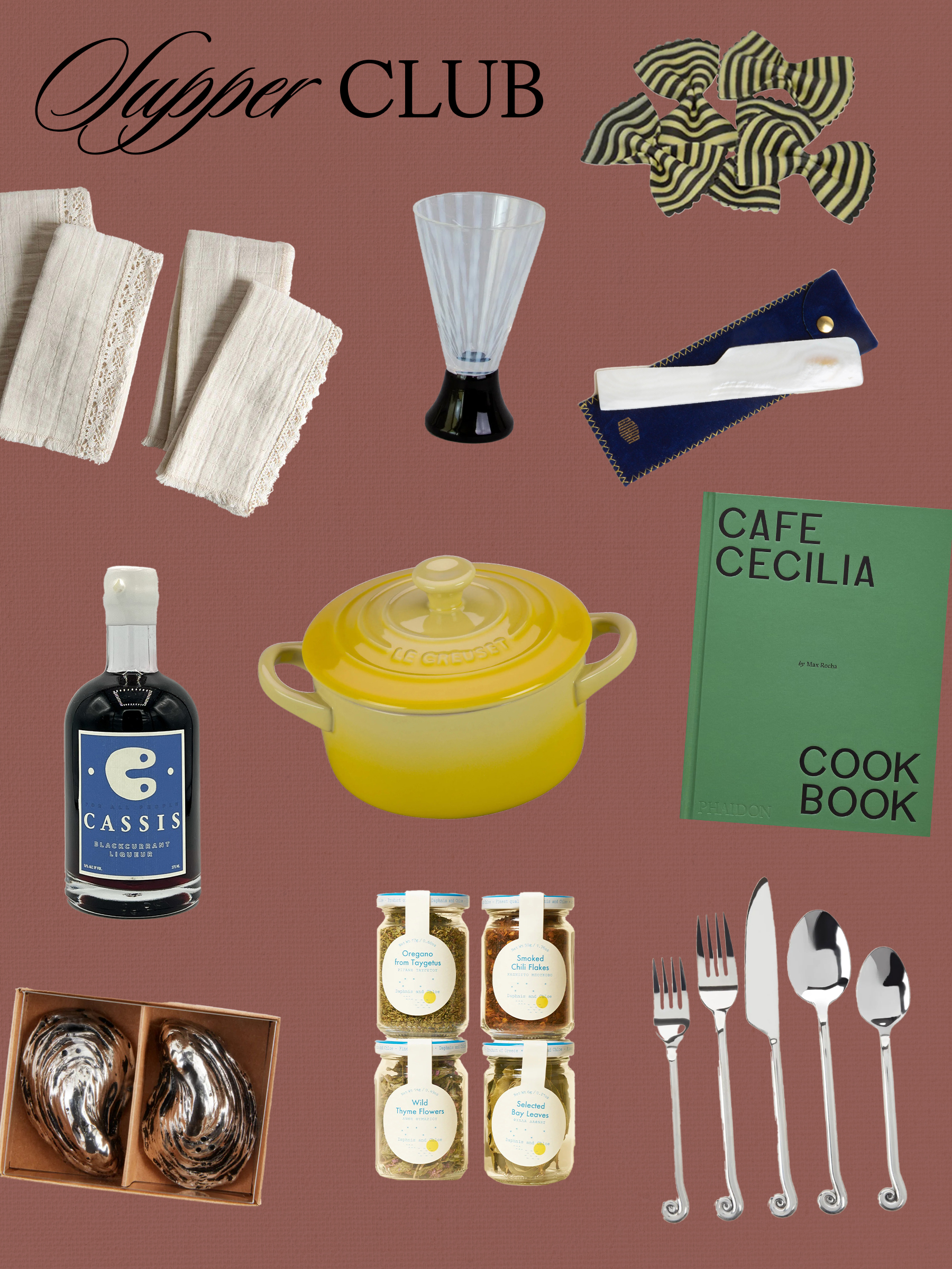 Collage of chic under $50 holiday gift ideas affordable presents.