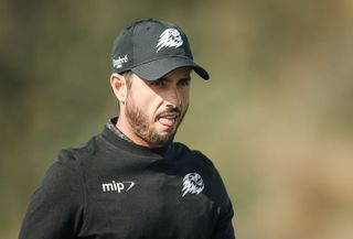 Abraham Ancer looks on during Final Qualifying for the Open at Burnham and Berrow Golf Club on July 02, 2024 in Donegal, Ireland.