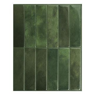 Green peel and stick tiles