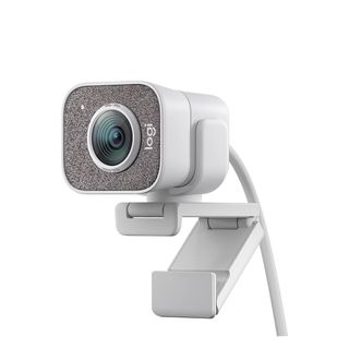 Logitech StreamCam webcam on a white background