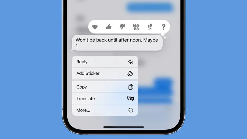 עדכוני iMessage ב-iOS 17.2