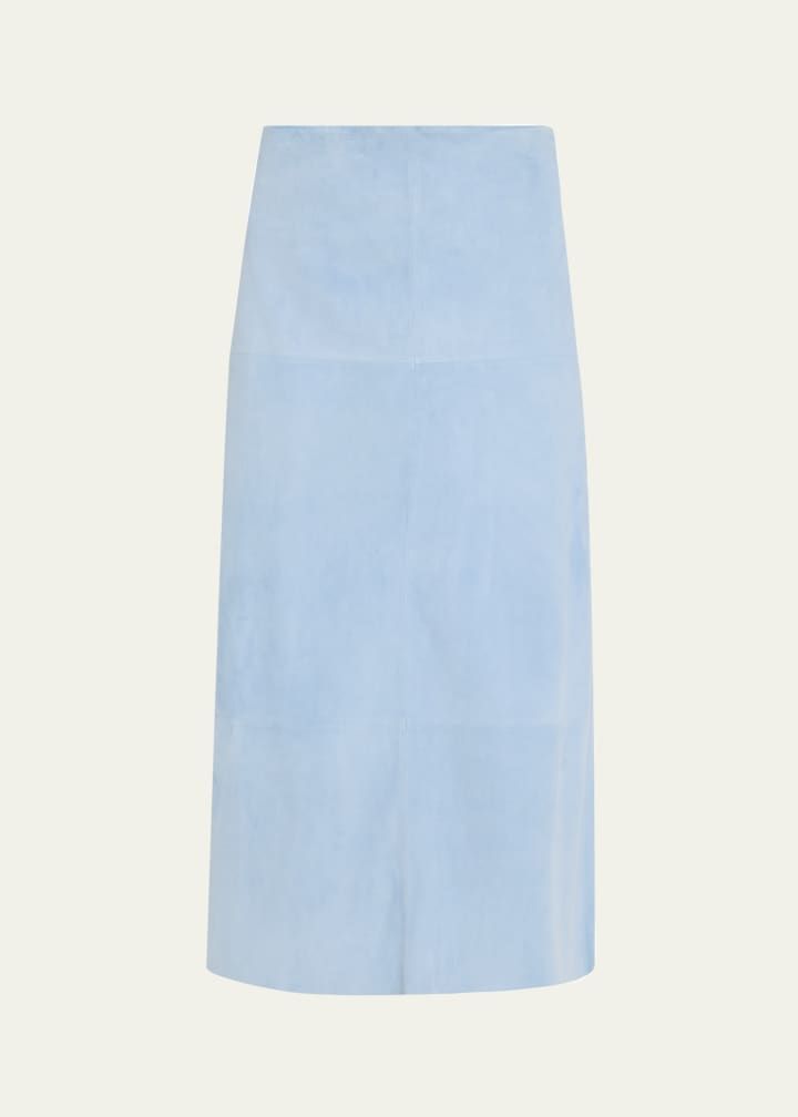 Nadia Pencil Suede Midi Skirt